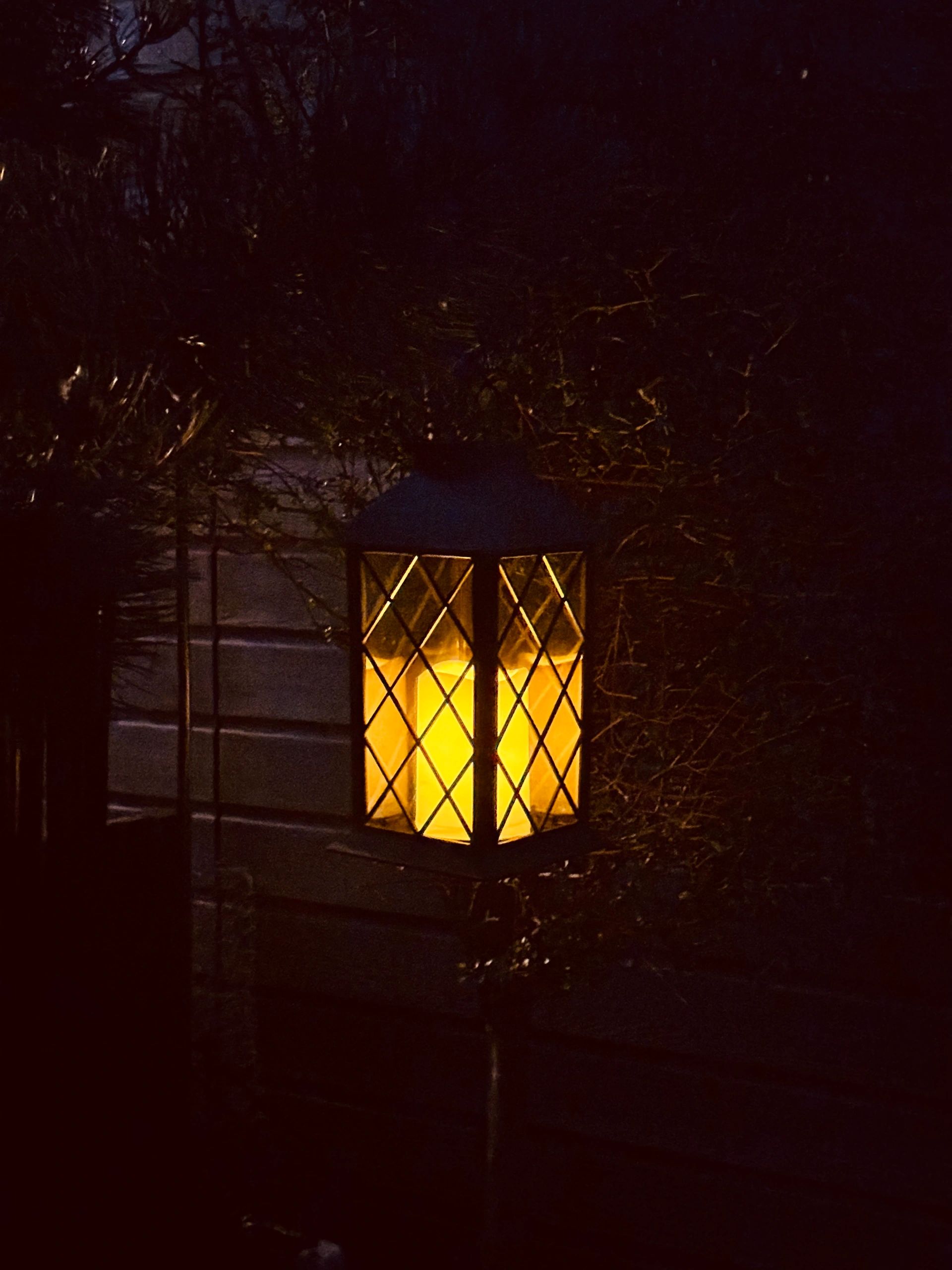 Solar Lantaarn Candle II zwart met kaars buitenlamp op zonne energie
