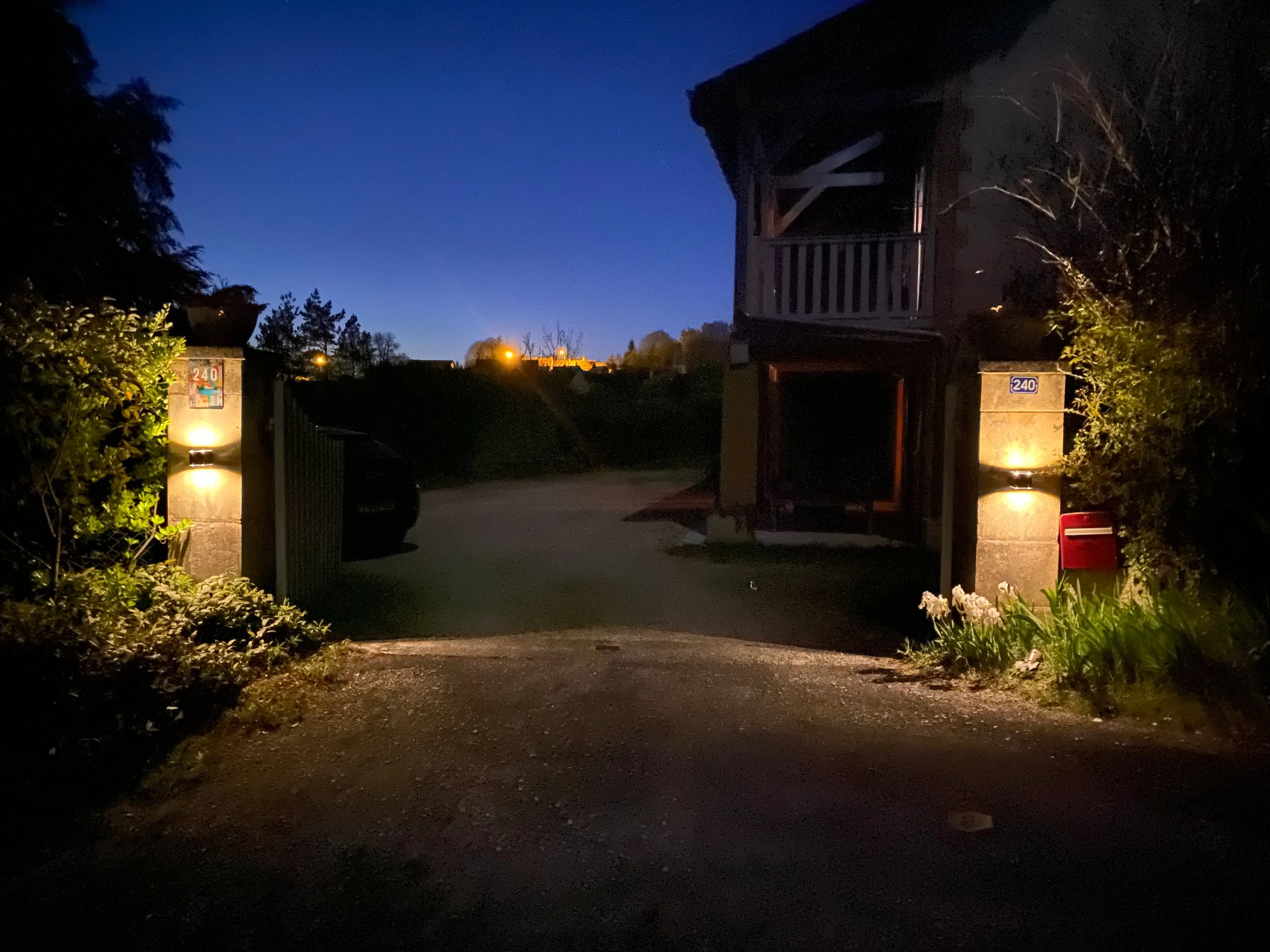 Solar LED wandlamp up downlight Emme recht