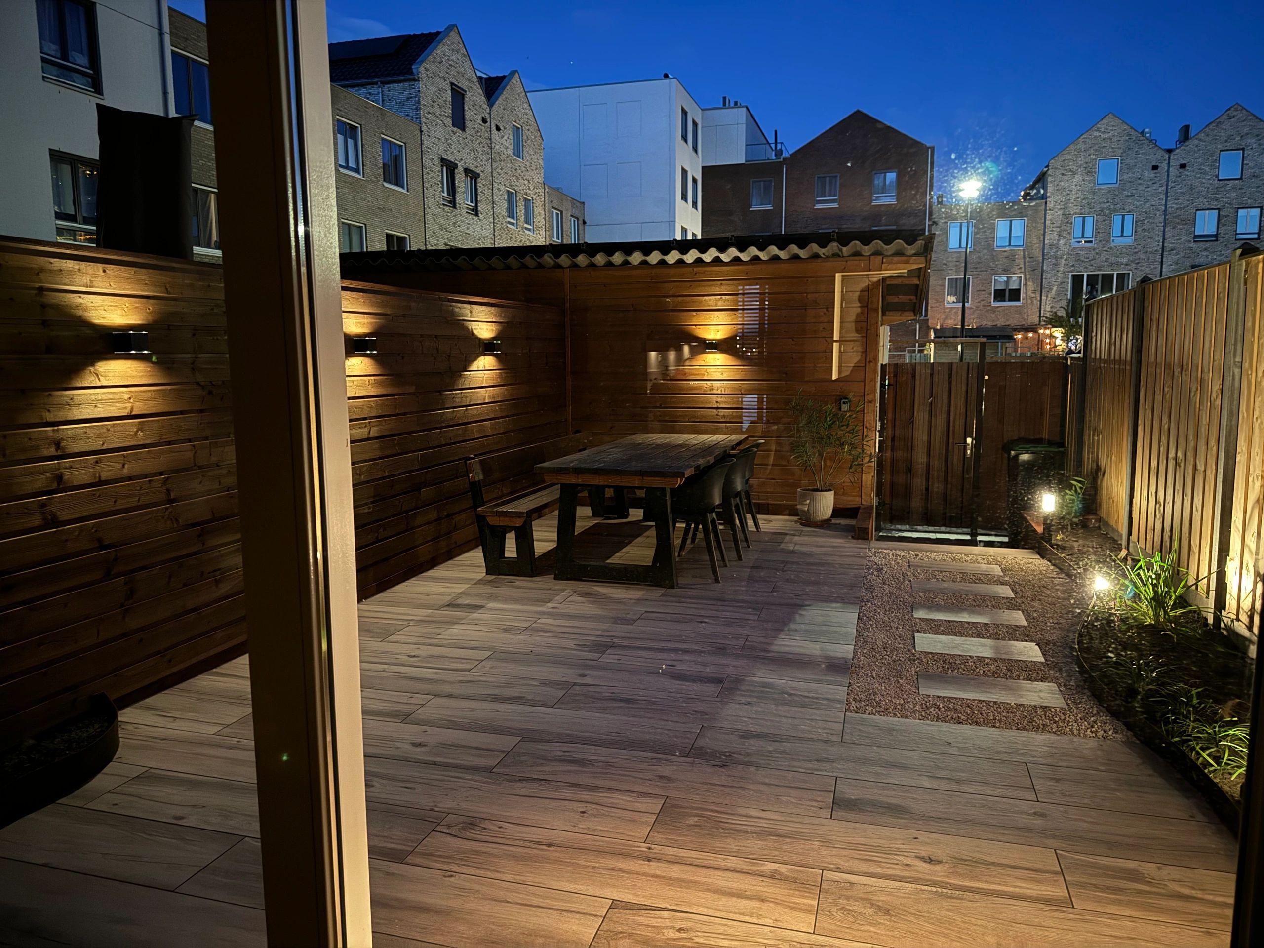 Solar LED wandlamp up downlight Emme recht