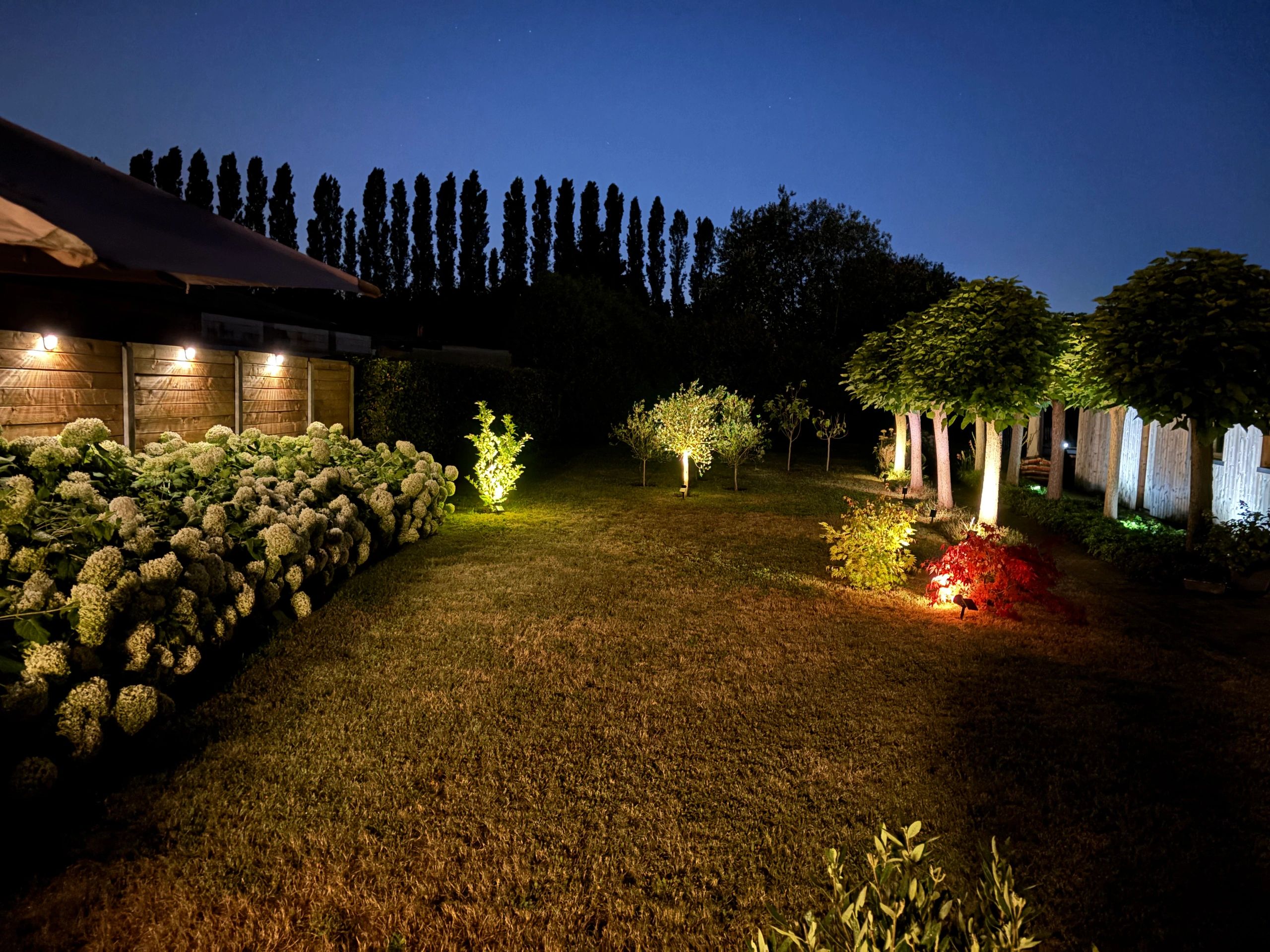 Solar spot Highlight voor wandmontage of grondspies warm wit voordeelset 4