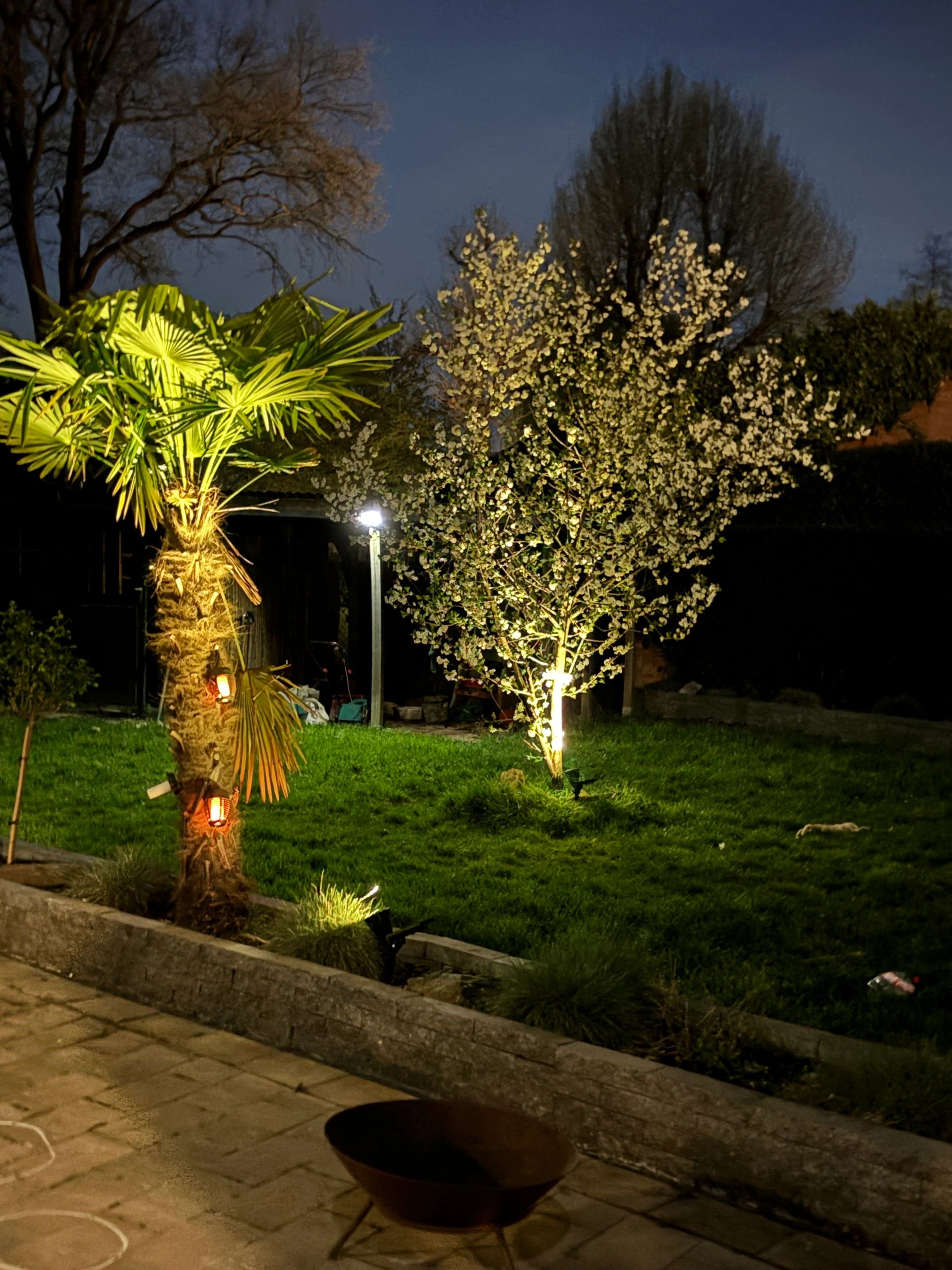 Solar spot Accent met grondspies warm wit