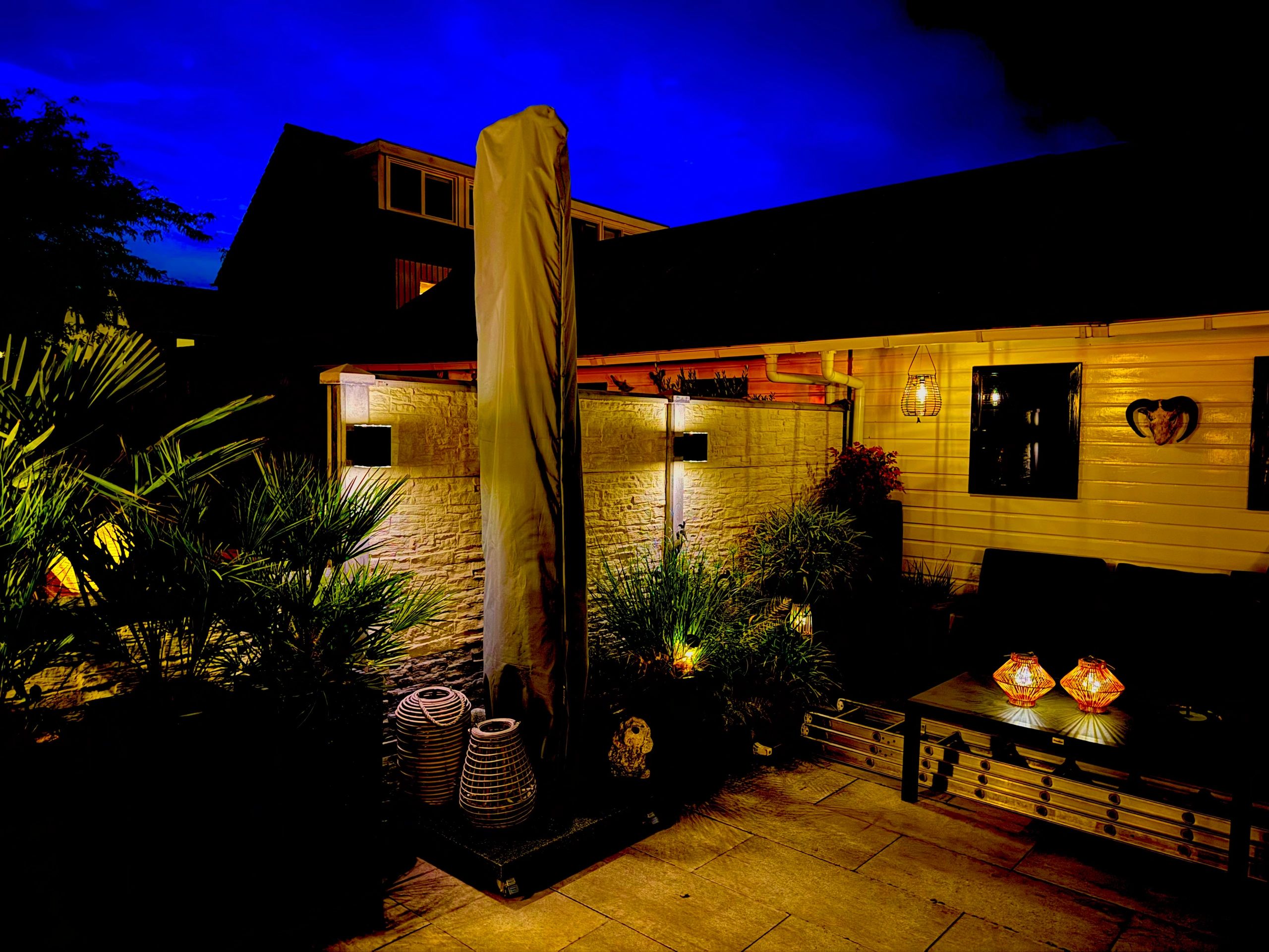 Solar LED wandlamp up downlight Sverre recht - Voordeelset van 2 stuks