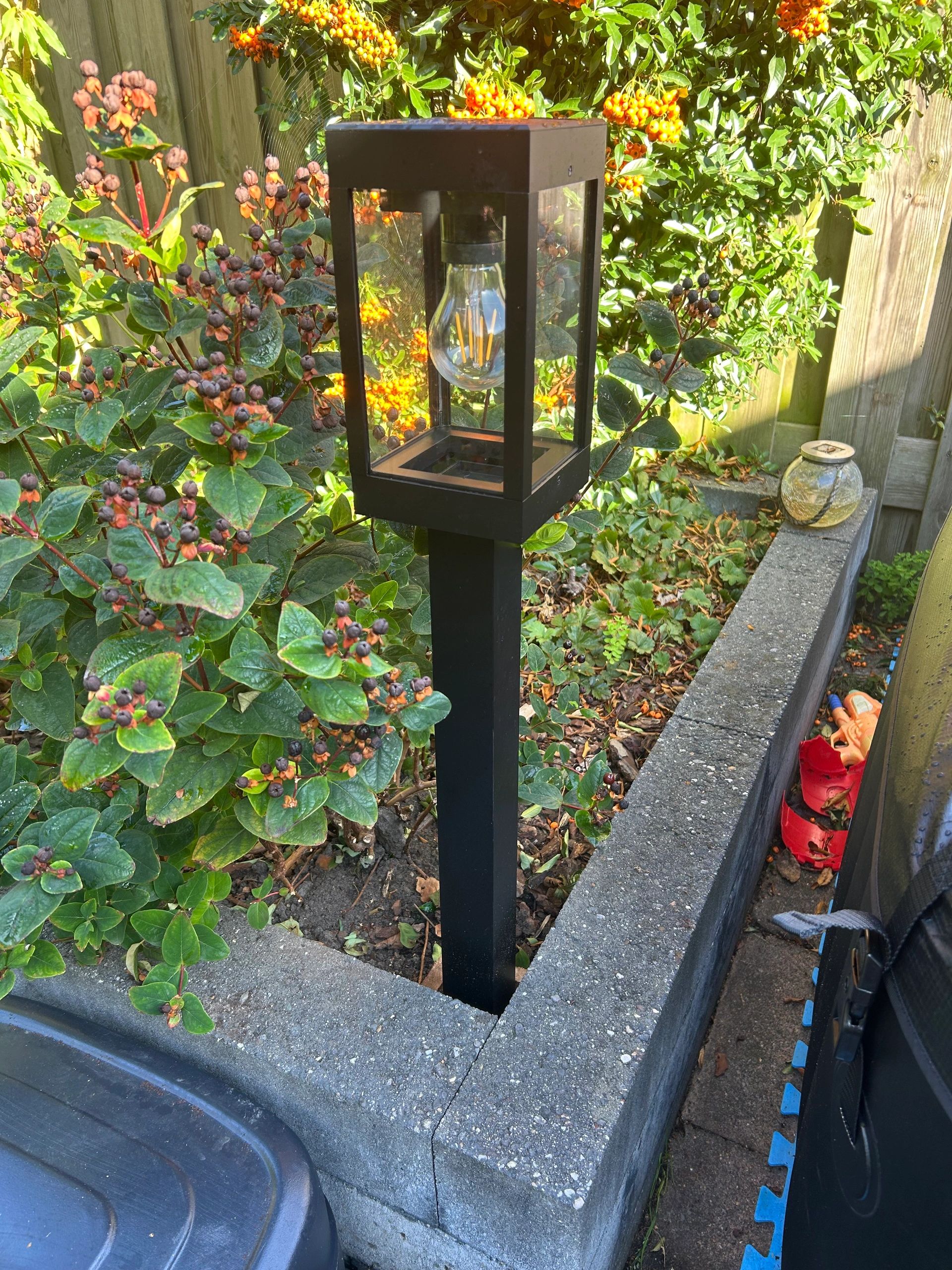 Solar staande lamp Cube op zonne-energie - Warm wit filament