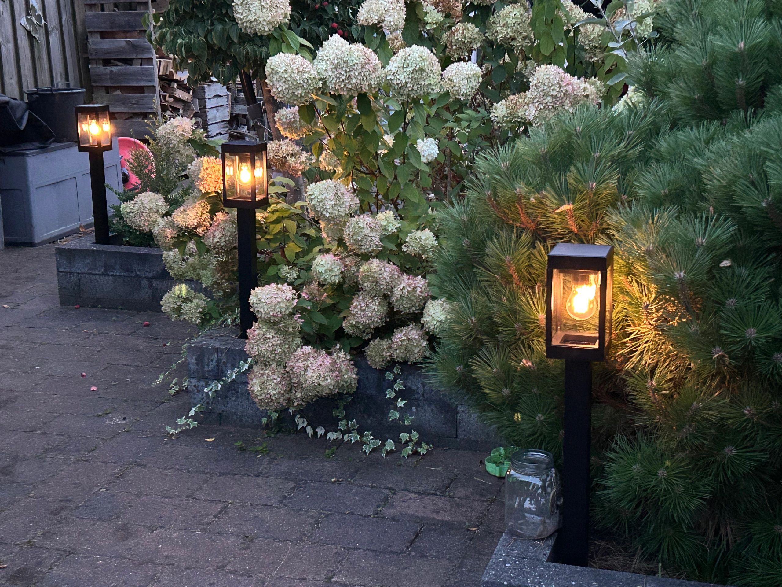 Solar staande lamp Cube op zonne-energie - Warm wit filament